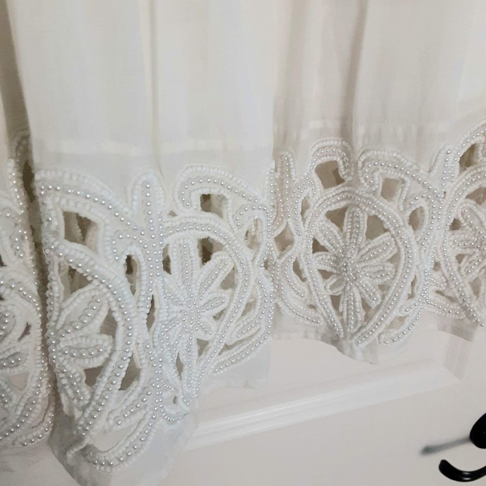 Alice + Olivia Embroidered Pearl Midi Skirt - Picture 5 of 7